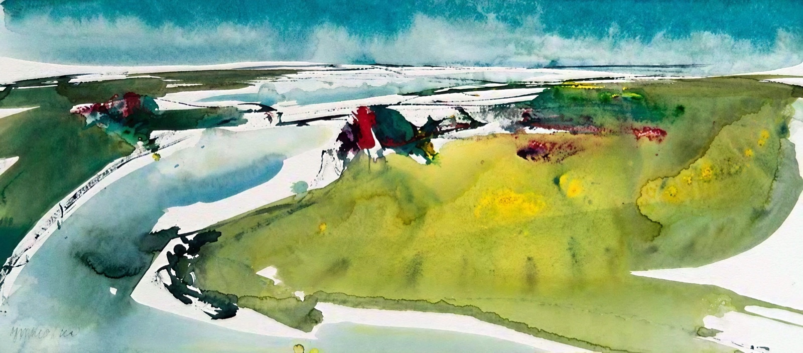Aquarel van Johan Meeske, 2012.