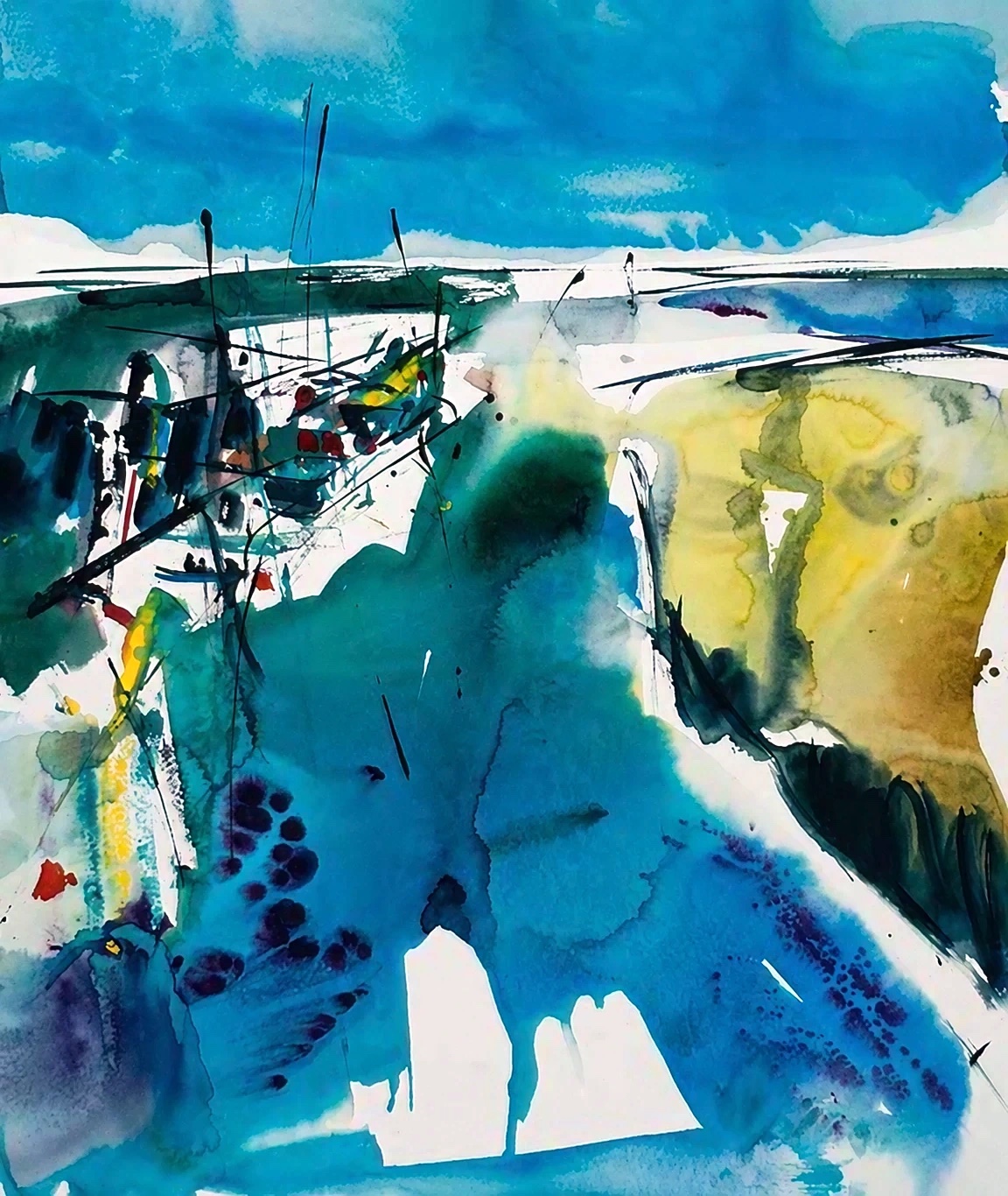 Aquarel van Johan Meeske, 2012.