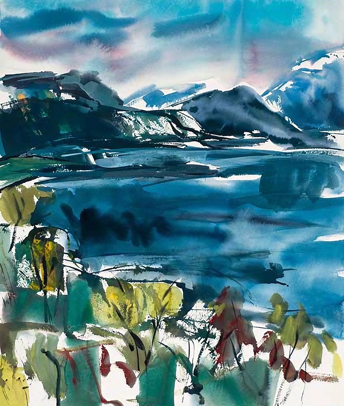 Aquarel van Johan Meeske, 2012.