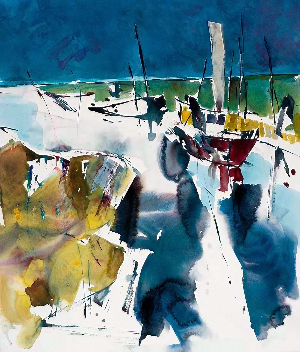 Aquarel van Johan Meeske, 2012.