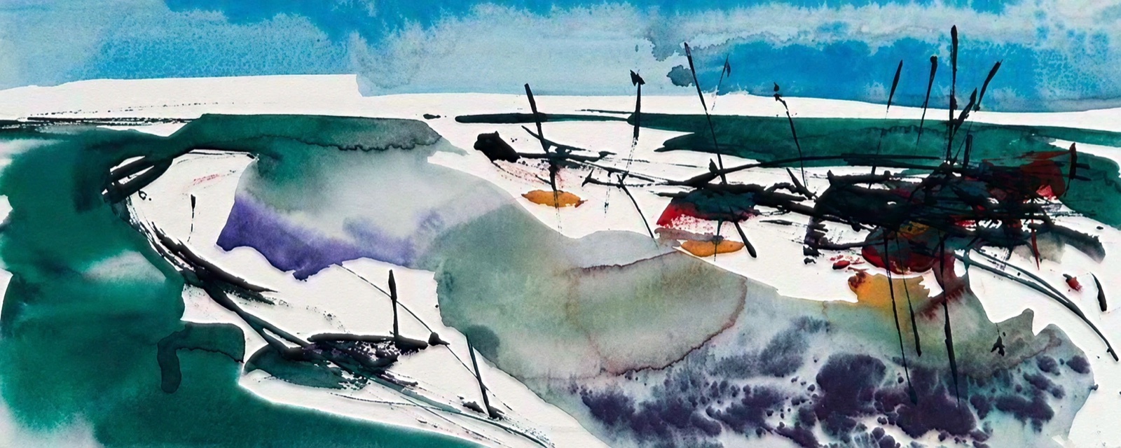 Aquarel van Johan Meeske, 2013.