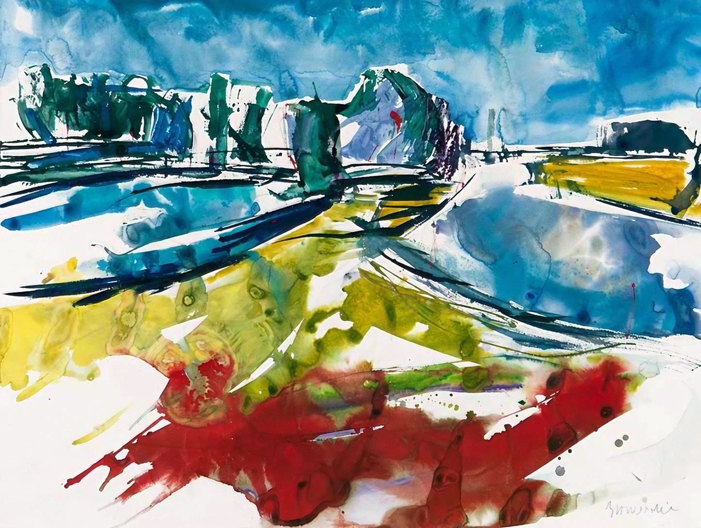 Aquarel van Johan Meeske, 2013.