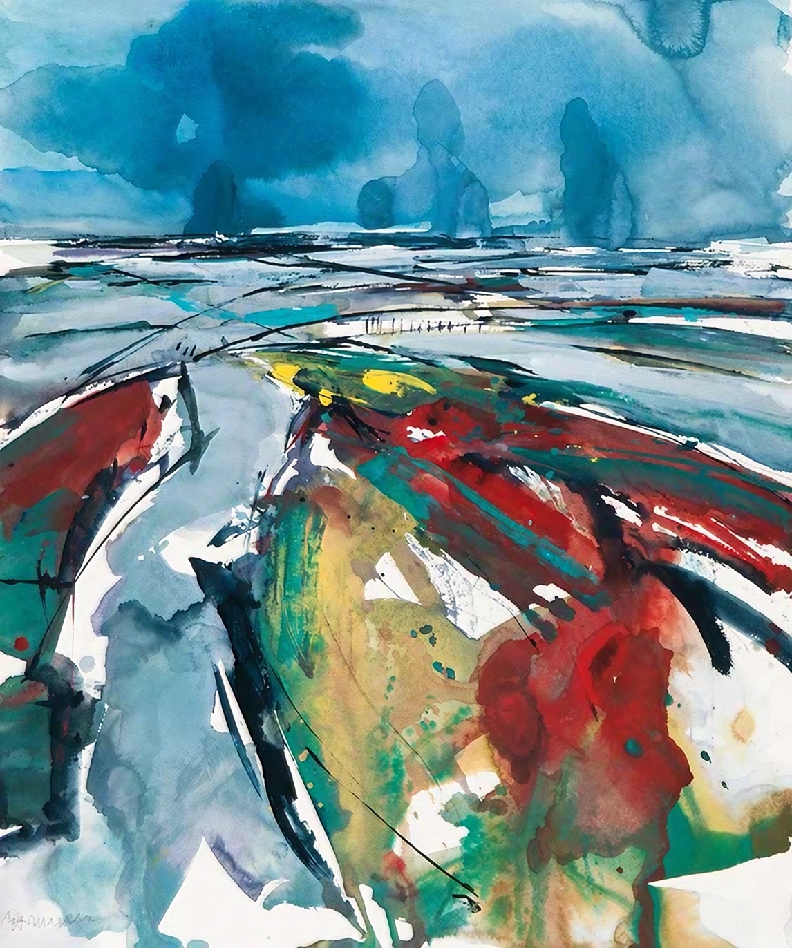 Aquarel van Johan Meeske, 2013.