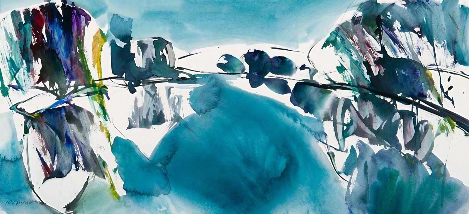 Aquarel van Johan Meeske, 2013.