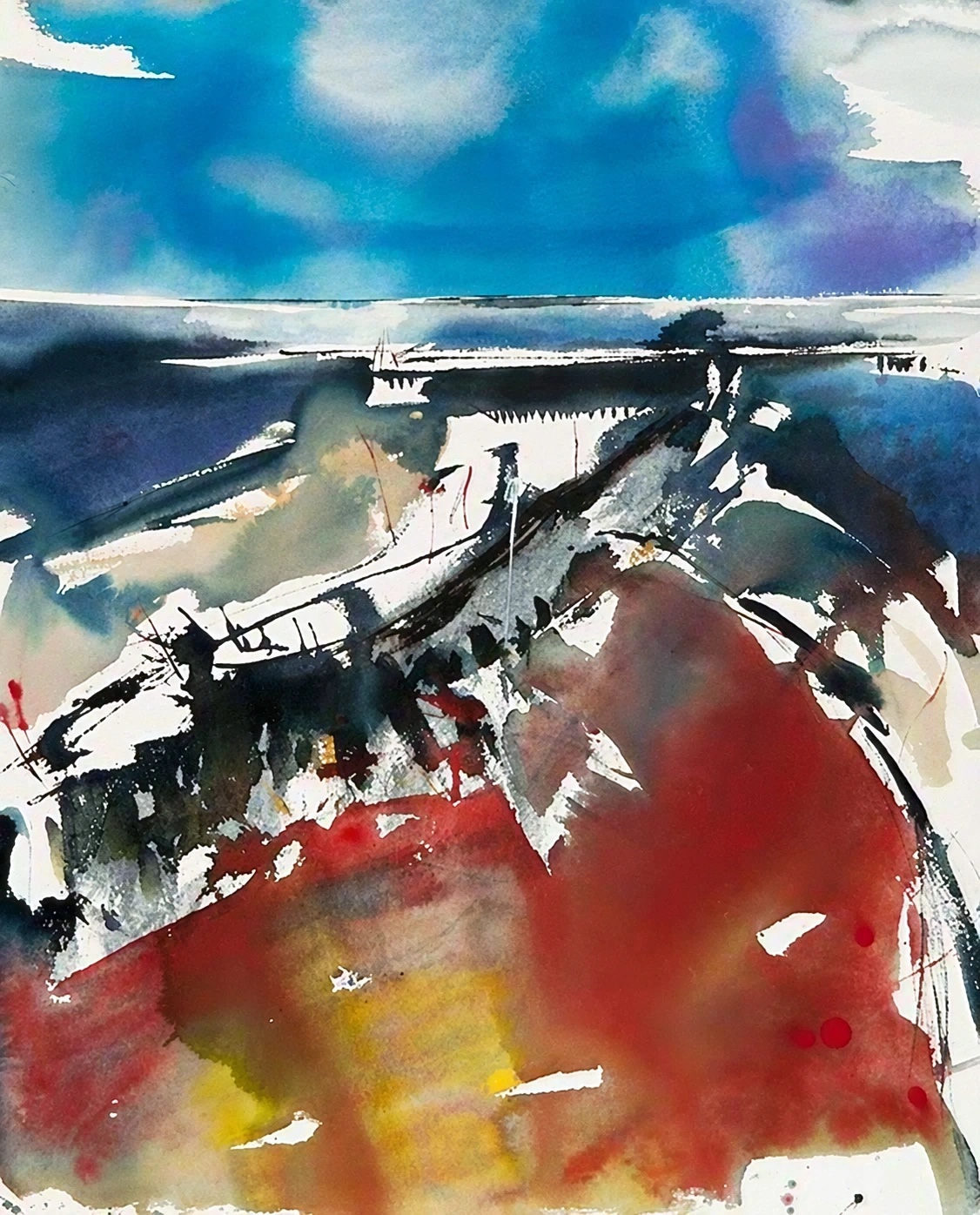 Aquarel van Johan Meeske, 2014.