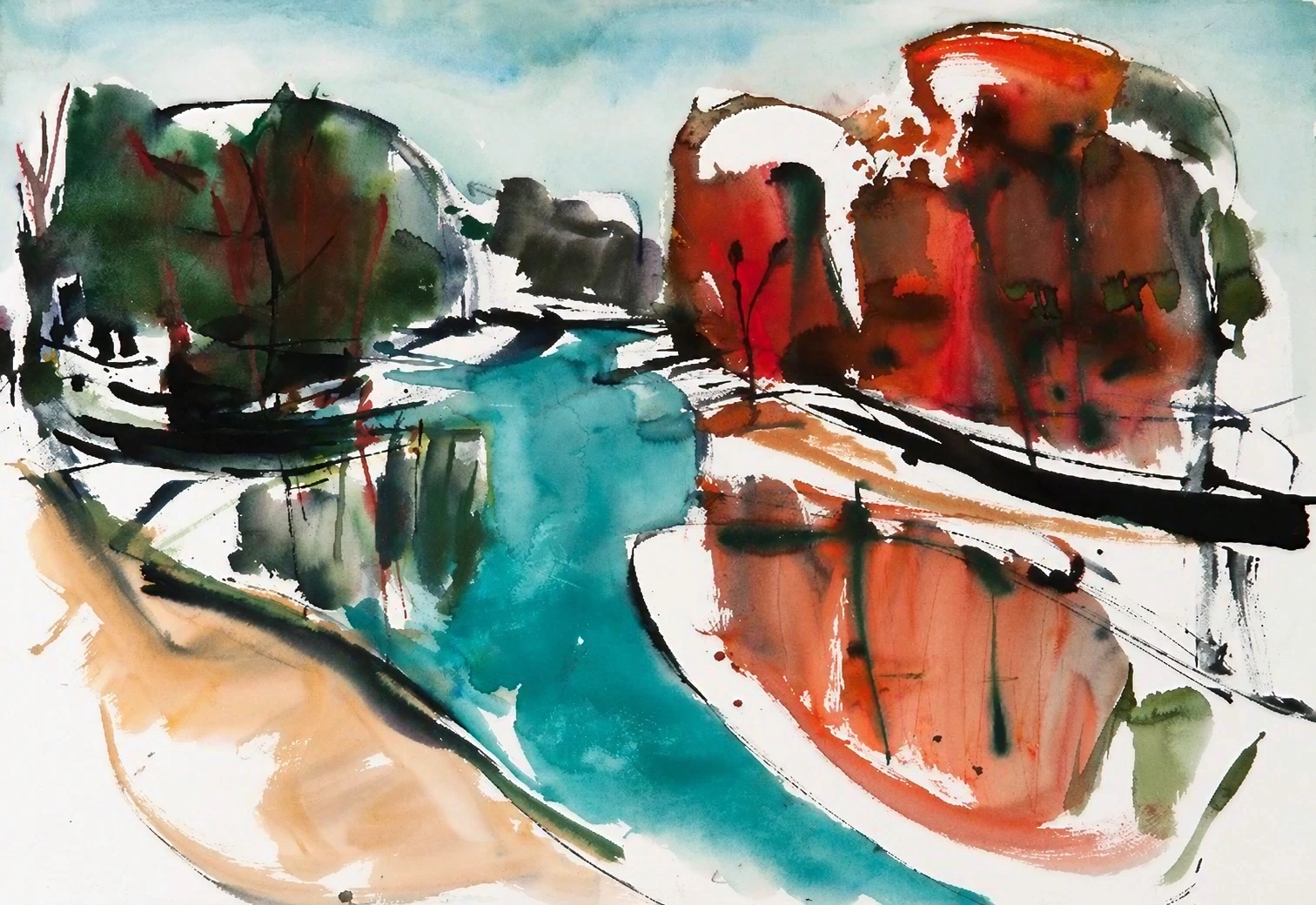 Aquarel van Johan Meeske, 2018 – 2019.