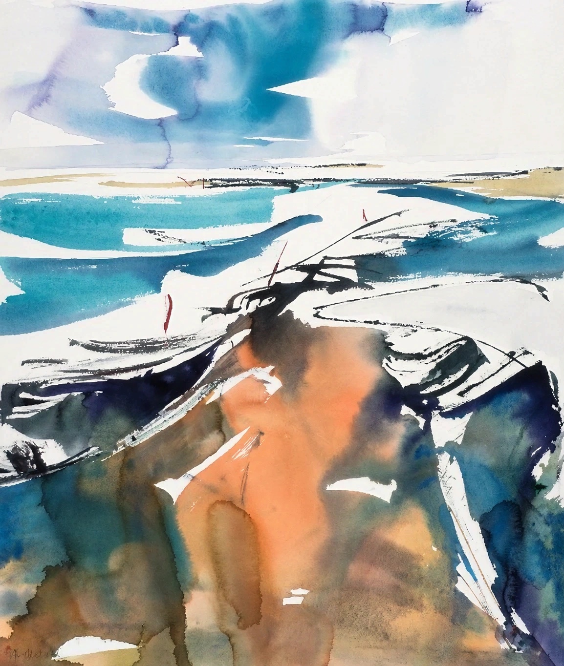 Aquarel van Johan Meeske, 2025 – 2026.